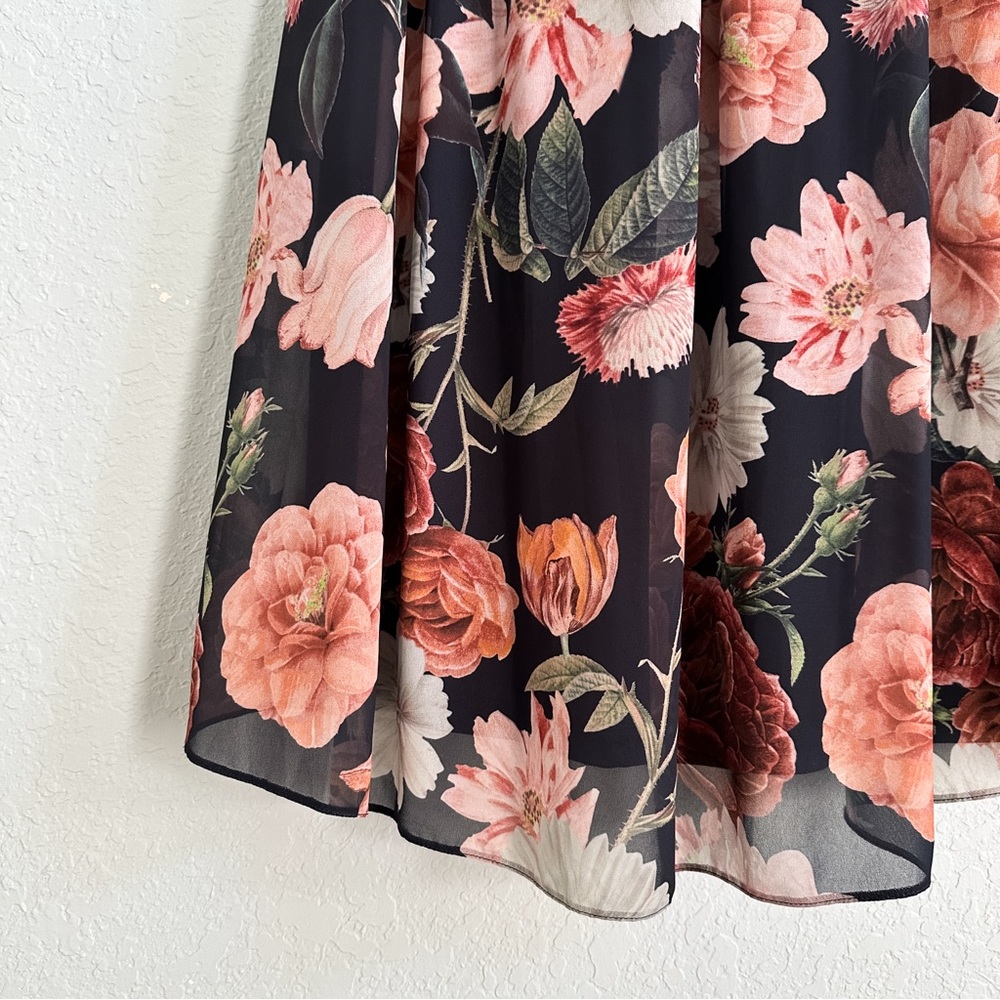 Asos•Sleeveless Floral Evening Party Midi Dress - Picture 4 of 12